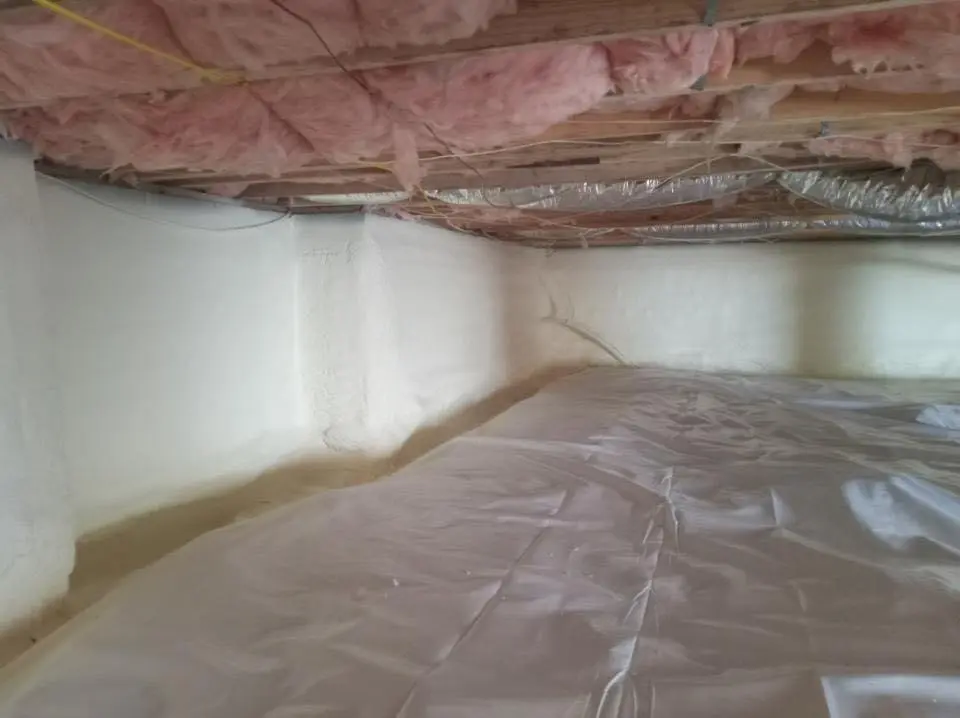Crawl space encapsulation with closed-cell spray foam for Roof Maintenance in Irondequoit